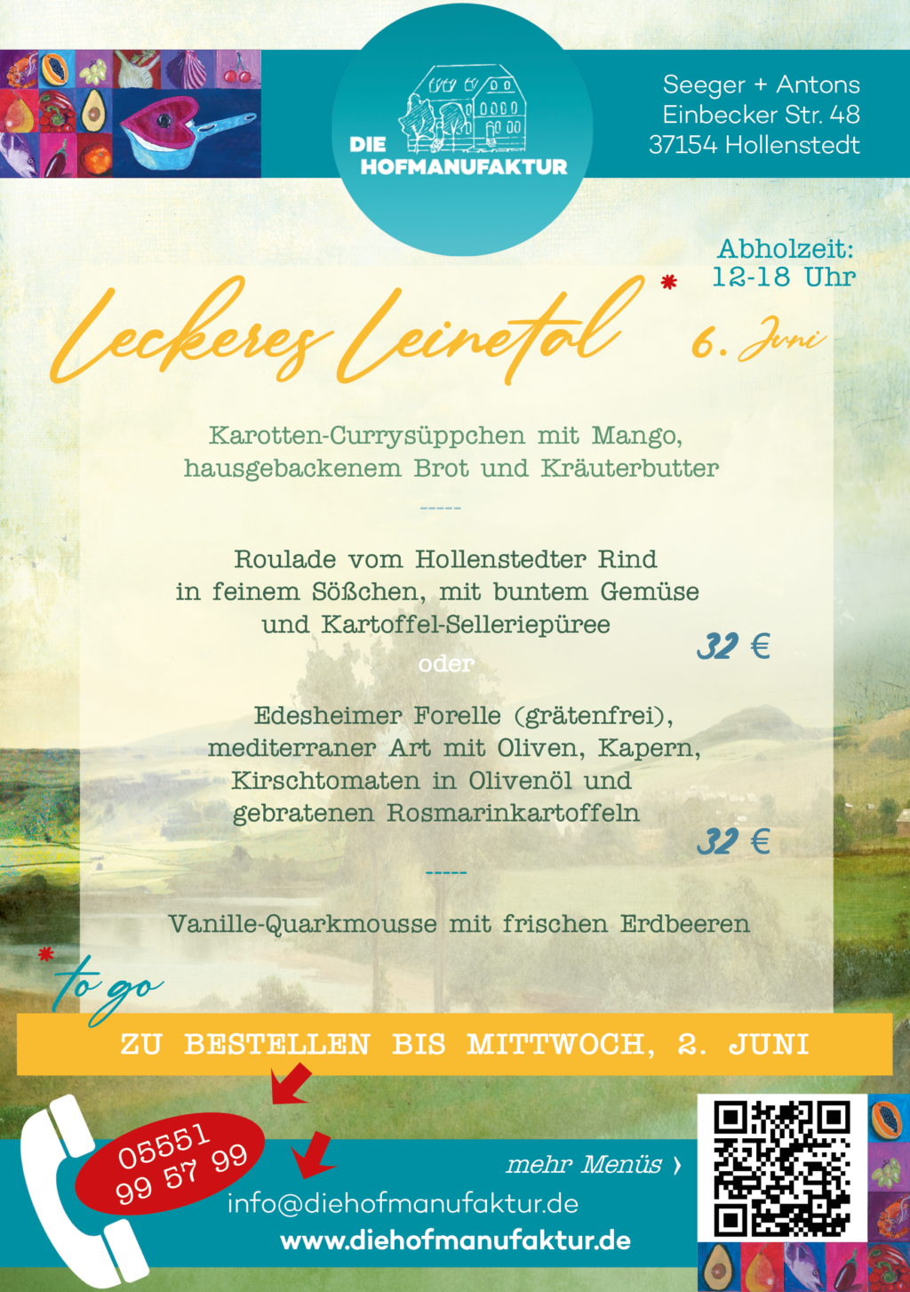 2021 juni menü to go die hofmanufaktur northeim einbeck leinetal