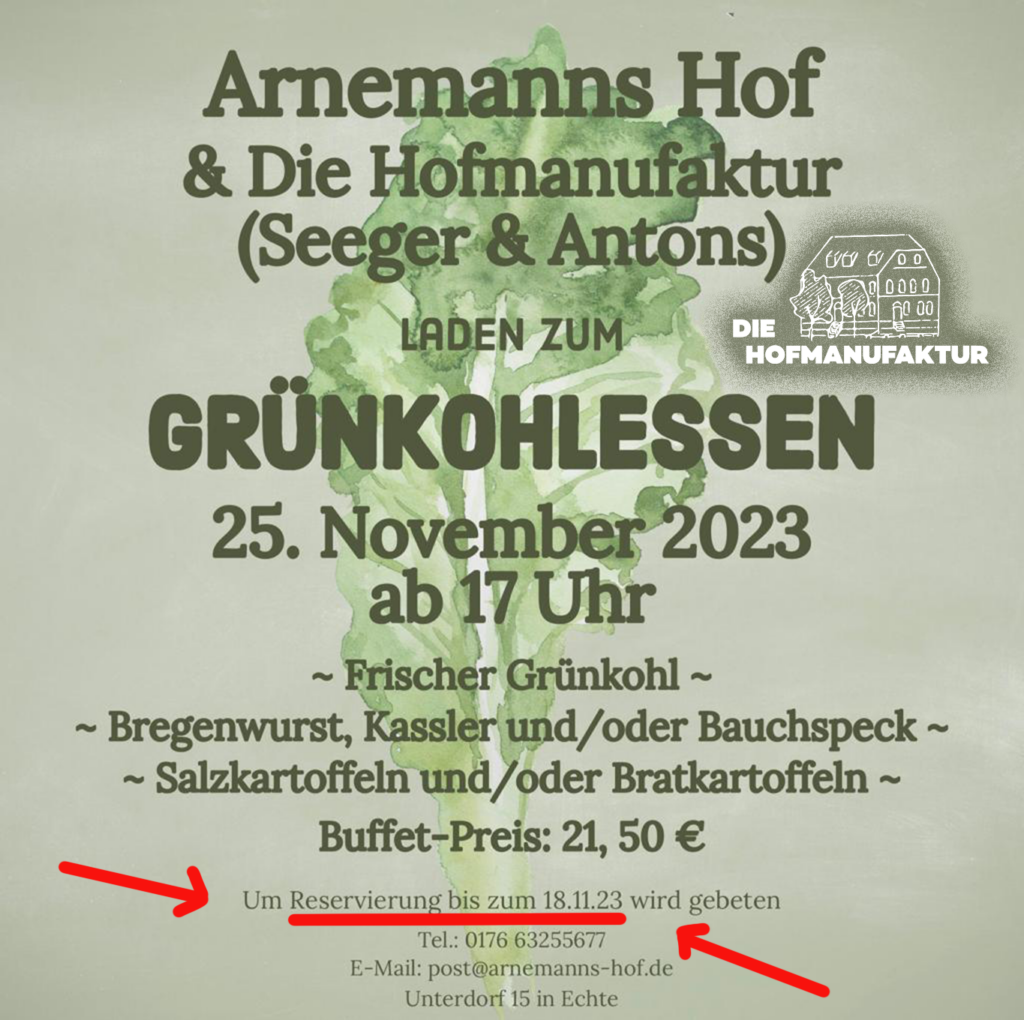 2023 grünkohl die hofmanufaktur northeim einbeck leinetal